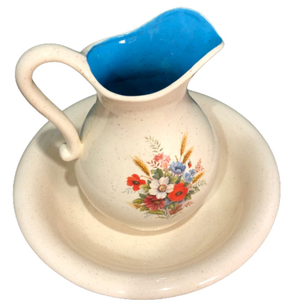 Porcelain Pitcher & Basin / Wash Bowl Set 🌸